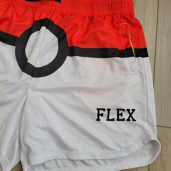 Flexliving Muscle Shorts Pokeball Mesh Gym Bodybuilding Shorts Men Sz 2XL - Picture 10 of 10